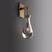 Elegant Nordic Copper Water Droplet Crystal LED Wall Sconce - Modern Lighting Fixture