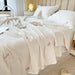 Luxury Summer Soybean Duvet Insert - Double-Layered Cotton Quilt with Elegant Embroidery