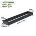 Adjustable Matte Black Stainless Steel Towel Rack with Versatile Wall Mounting Options