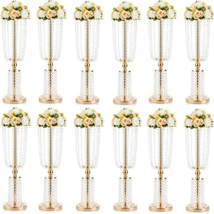 Elegant Crystal Acrylic Bridal Centerpiece Set - Luxurious Table Decor Collection