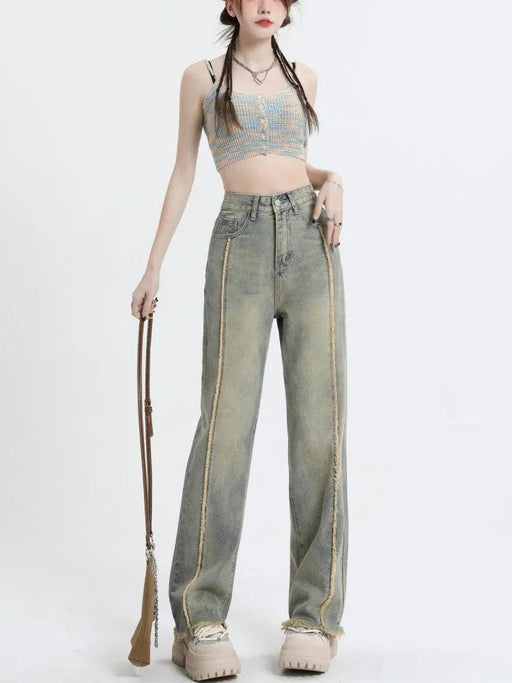 Revamp Your Wardrobe with Edgy High-Rise Wide Leg Denim Jeans for Women