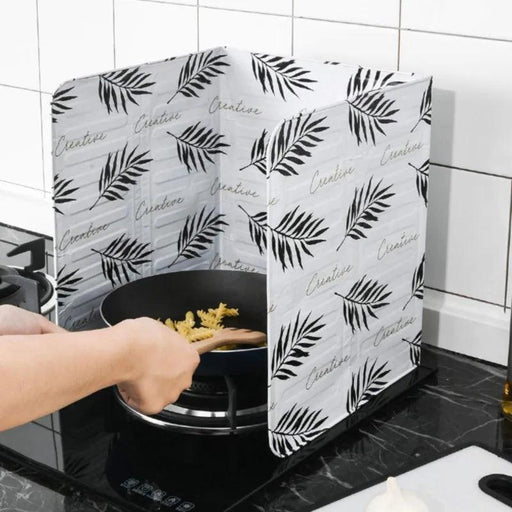 Adjustable Heat-Resistant Aluminum Kitchen Oil Splash Shield - Versatile Splatter Guard