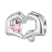 Eternal Bond: 925 Sterling Silver Baby Footprint Heart Charm Pendant