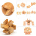 Bamboo Kong Ming Lock Puzzle - Creative 3D Logic Challenge for Kids