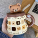 Lovely Bear Ceramic Mug Set with Spoon and Lid - 450ml - Elevate Your Beverage Enjoyment