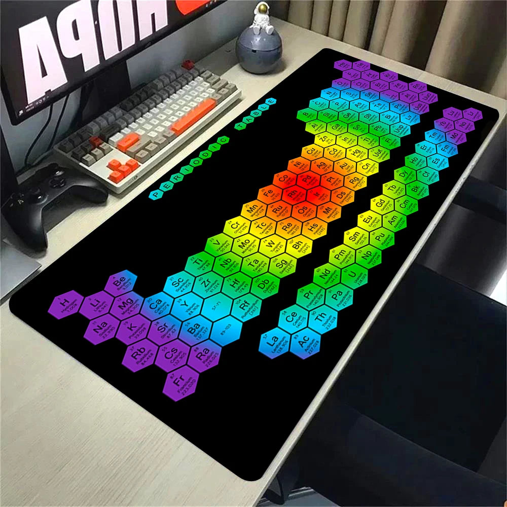XL Extended Gaming Mouse Pad with Periodic Table Design - Optimal Precision and Durability
