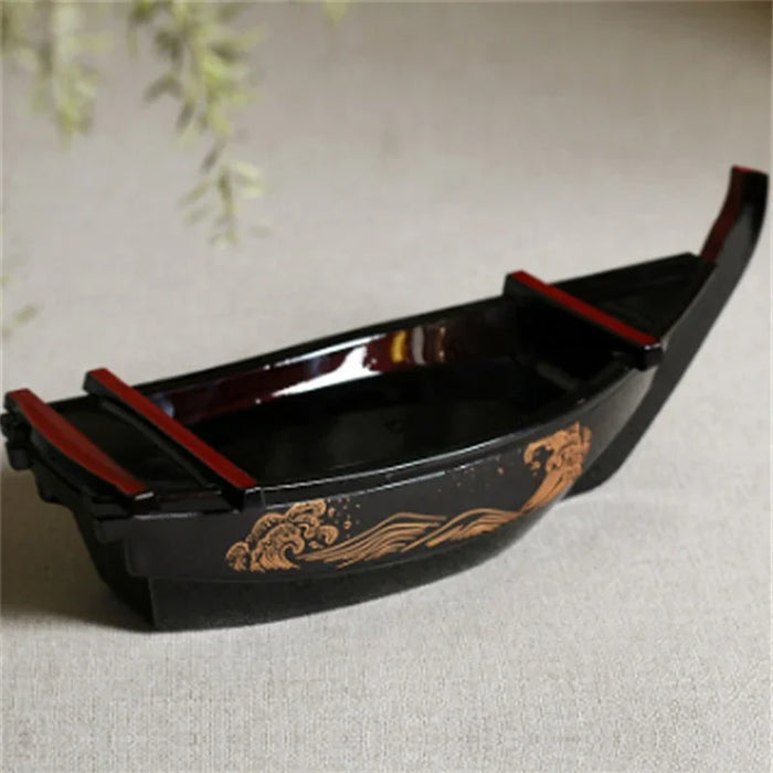 Sashimi Showcase Dragon Boat Serving Tray - Durable ABS with Dry Ice for Authentic Japanese Dining