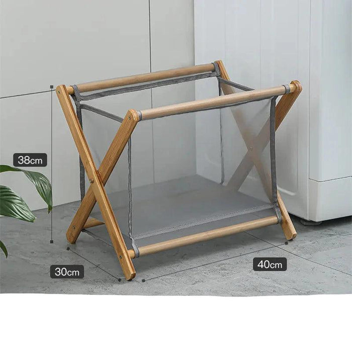 Eco-Friendly Bamboo Foldable Laundry Hamper - Stylish and Space-Saving Storage Solution