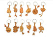 Sophisticated Wooden Keychain Set of the 12 Chinese Zodiac Signs