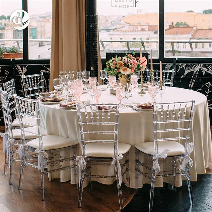 Elegant 50-Piece Clear Acrylic Chiavari Chairs for Sophisticated Celebrations