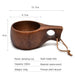 Artisan Acacia Wood Adventure Mug with Stylish Rope Handle - Your Unique Outdoor Drinkware