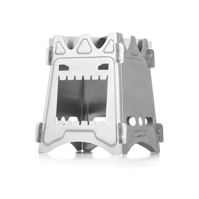 Compact Outdoor Stainless Steel Camping Stove - Perfect for Hiking and Wilderness Cooking