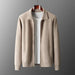 Men's Premium 100% Cashmere Zip-Up Cardigan Sweater