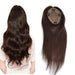 6x5 Inch Clip-In Real Hair Topper for Thinning Hair with Double Circle Base and 4 Secure Clips