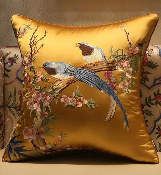 45x45/50x35cm Chinese Traditional Embroidered Bird Cushion Cover