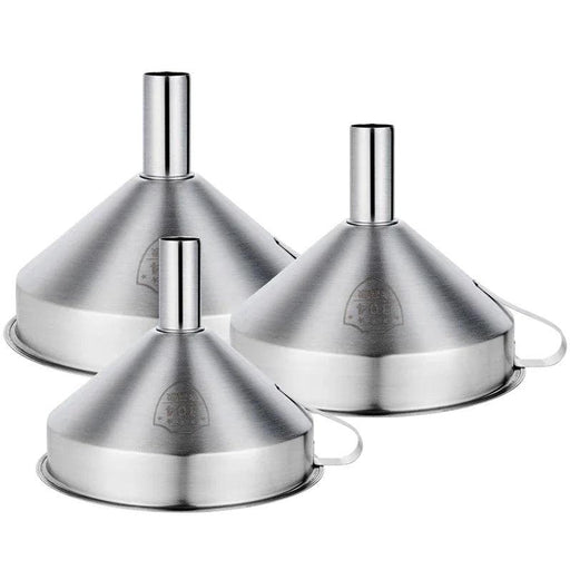 Premium Stainless Steel Wide Mouth Funnel with Detachable Strainer for Easy Canning and Liquid Transfer