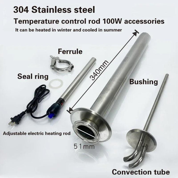 Stainless Steel Fermentation Vessel with Precise Temperature Control for Craft Beer and Wine Making