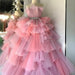 Elegant Layered Tulle Prom Gown with Custom Plus Size Options