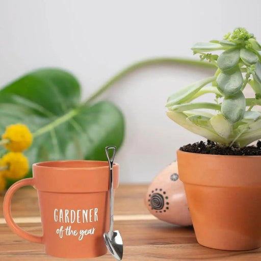 Garden Guardian Mug - Adorable Flower Pot Design with Shovel Spoon for Plant Lovers