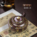 Authentic Artisan Purple Clay Teapot, Shining Star Design, 380ml Kung Fu Zen Tea Set