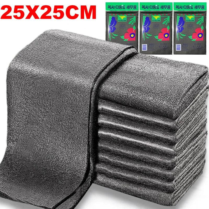 Thickened Microfiber Streak-Free Cleaning Cloths for Crystal Clear Windows and Glass - Reusable Multi-Use Towels