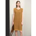 Summer Women's Chic Minimalist Sleeveless Knit Dress