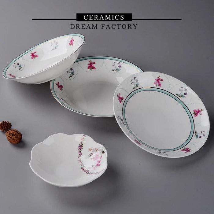 Elevate Your Dining Experience with this Luxurious Chinese Bone China Dinnerware Set