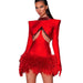 Glamorous Beaded Bodycon Mini Dress for Festive Occasions