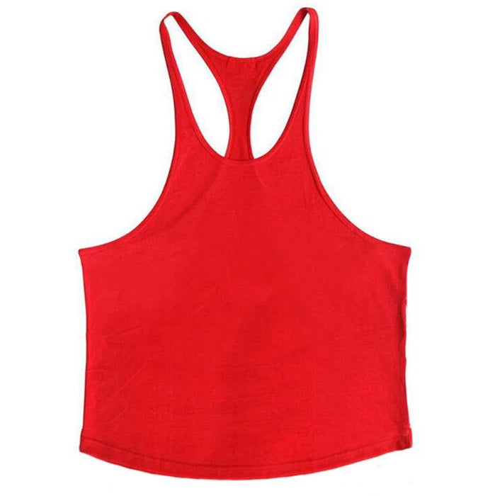 Men's Sleeveless Cotton Tank Top for Bodybuilding and Fitness - Muscle Stringer Vest