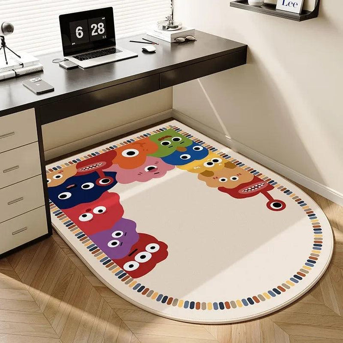 Playful Cartoon Non-Slip Chair Mat - Fun and Functional Office Accessory