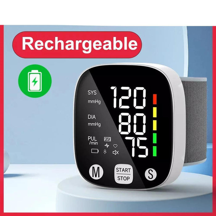 Revolutionary Multilingual LED Wrist Blood Pressure Monitor - Your All-in-One Health Assistant