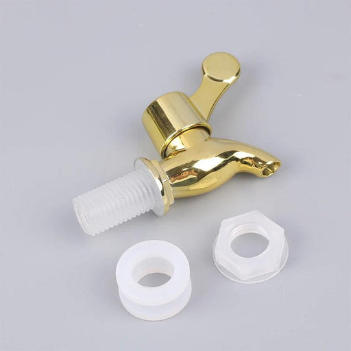 Golden Plastic Beverage Dispenser Spigot Tap - Stylish and Convenient Addition for Beverage Service