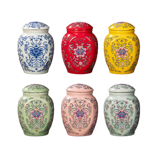 Chinese Porcelain Floral Vase Jar - Versatile Tea Canister and Decor Piece
