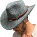 Lake Blue Western Cowboy Straw Hat Unisex with Adjustable Size