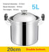 Induction-Ready Extra-Large Stainless Steel Cooking Pot - Heavy-Duty and Versatile