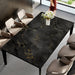 Elegant Marble-Print Leather Table Mat - Versatile Dining & Kitchen Protector