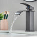 Modern Black Waterfall Faucet with Chrome Accents for Stylish Bathrooms