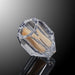 Chic Crystal Glass Toothpick Holder - Stylish Diamond Square Storage Jar for Cotton Swabs and Jewelry on Your Desktop