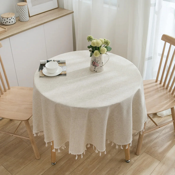 Sophisticated Customizable Plaid Cotton Linen Tablecloth for Elevated Dining Experiences