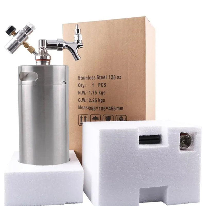 Ultimate Craft Beer Mini Keg Dispenser - Portable Stainless Steel Home Brewing System