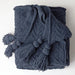 Charming Chenille Knit Throw Blanket with Delightful Pompoms - Cozy Elegance for Your Living Space