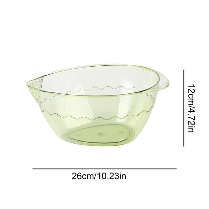 Ergonomic Transparent Rice Washing Strainer with Fine Drain Holes