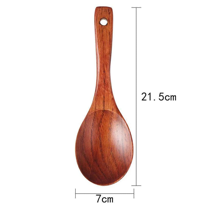 Eco-Conscious Sumac Finished Wooden Utensil Set for Culinary Artisans