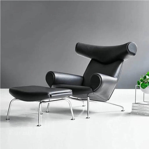 Nordic Luxury Leather Lounge Chair for Contemporary Living Spaces