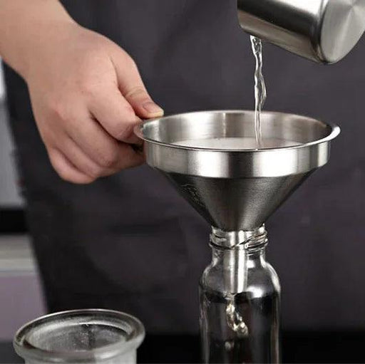 Premium Stainless Steel Wide Mouth Funnel with Detachable Strainer for Easy Canning and Liquid Transfer