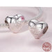 Eternal Bond: 925 Sterling Silver Baby Footprint Heart Charm Pendant