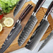 Exquisite Damascus Steel Chef Knife Collection - 1-10Pcs Japanese Santoku and Utility Knives for Culinary Excellence