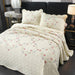 Chic French-Inspired 3-Piece Cotton Summer Quilt Set for Double Beds