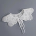 Embroidered Lace Detachable Collar for Women - Elegant White Shawl Accessory