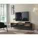 Walnut Modern Media Console - Sleek Entertainment Center with Ample Storage for Home and Office